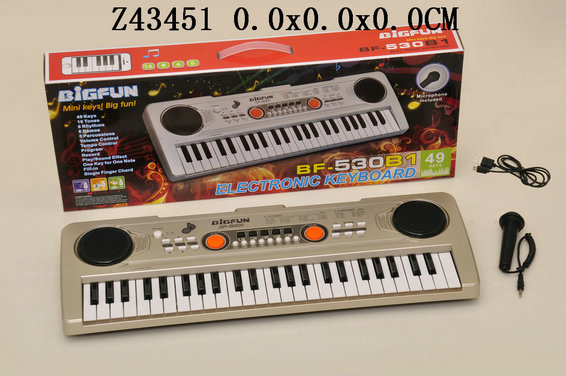 49 key keyboard with a microphone